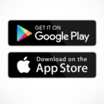 Ícones do Google Play e da Apple App Store