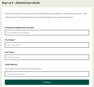 Captura de tela do formulário que solicita os dados do administrador inicial